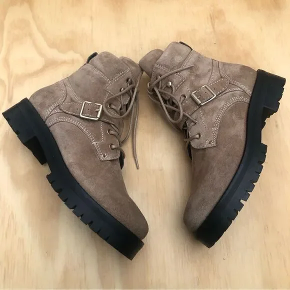 New All Saints Paulina Suede Boots Women’s Size 7 - Picture 2 of 11